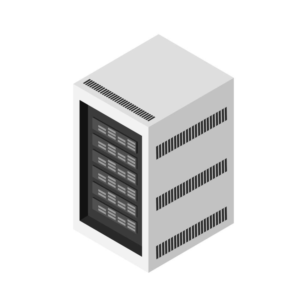 Isometric Server On White Background vector