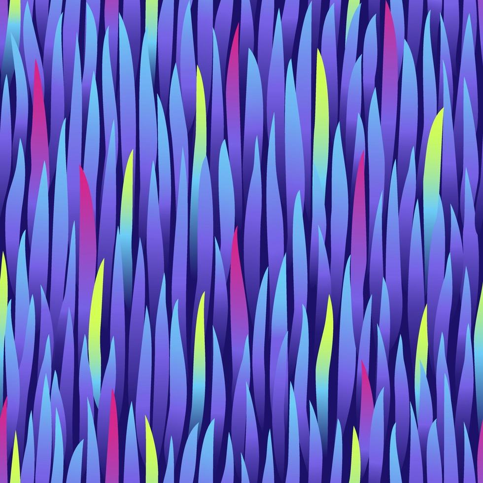 Abstract grass texture, neon gradient seamless pattern vector