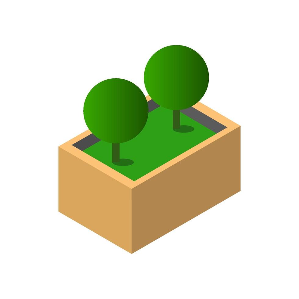Isometric Plant On White Background vector