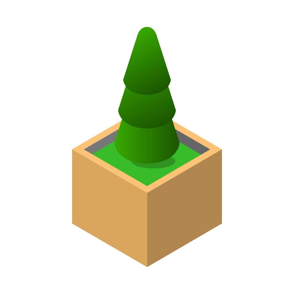 Isometric Plant On White Background vector