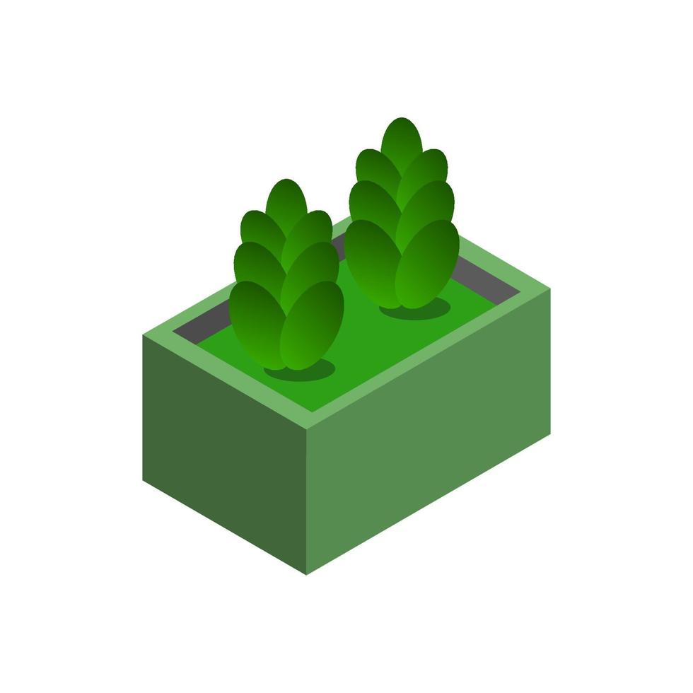 Isometric Plant On White Background vector