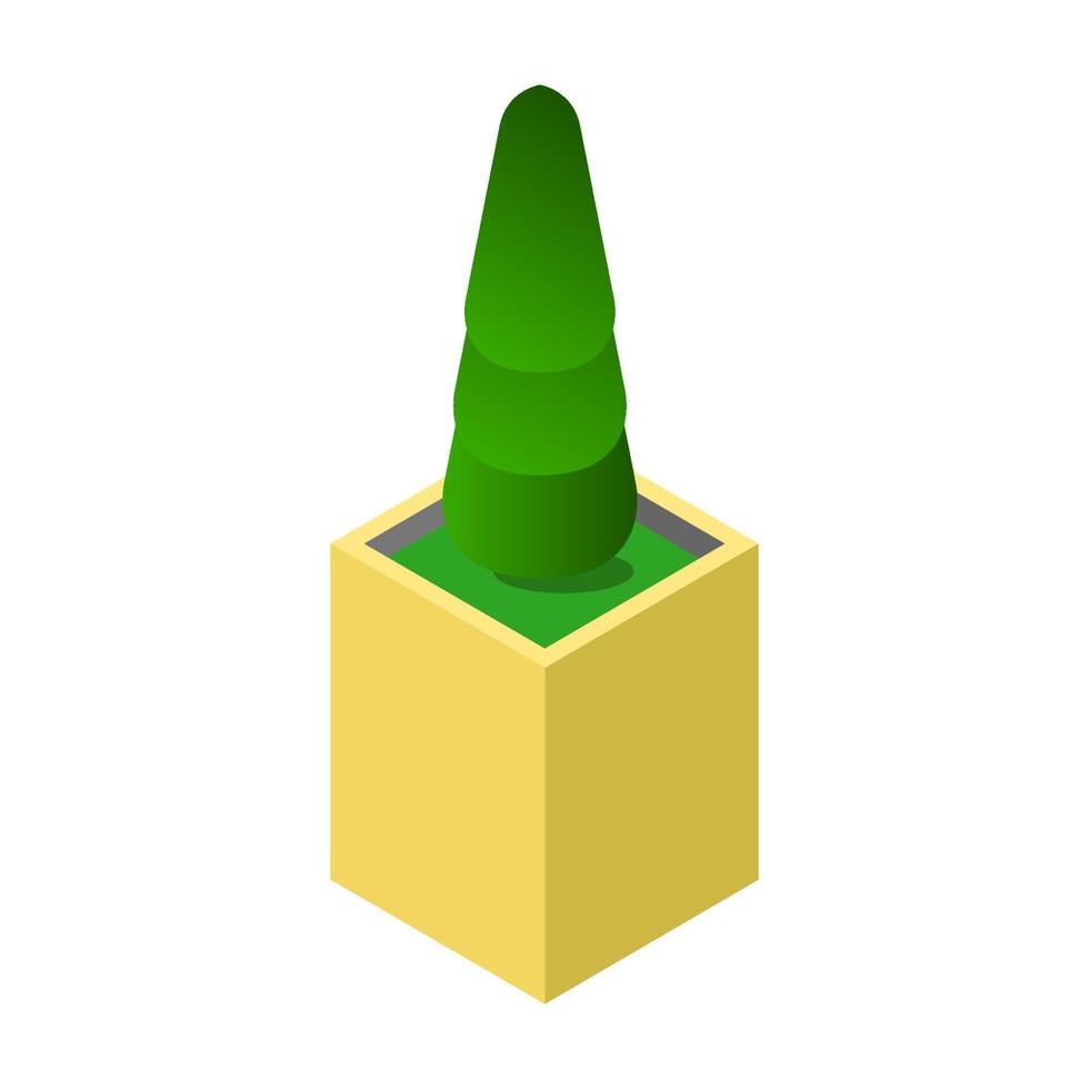 Isometric Plant On White Background vector