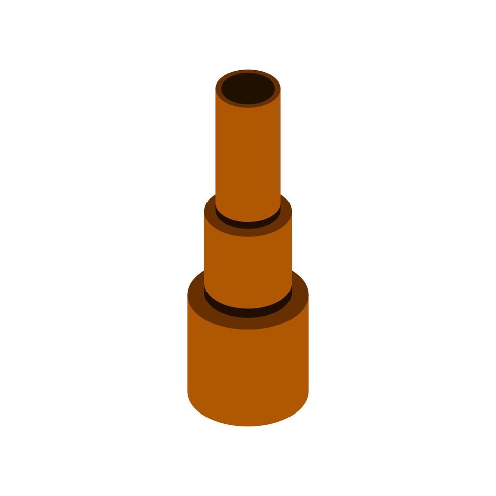 Isometric Smokestack On White Background vector