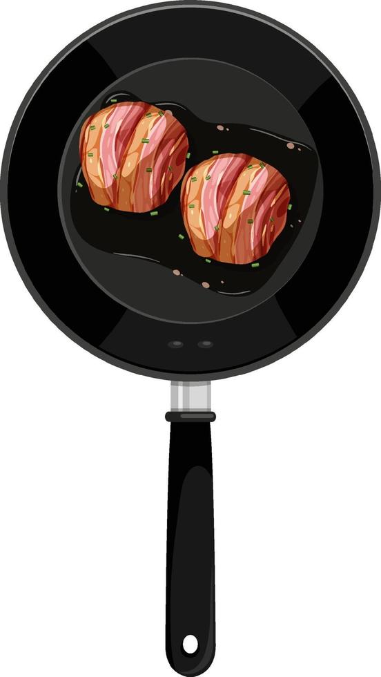 Breakfast in the pan isolated vector