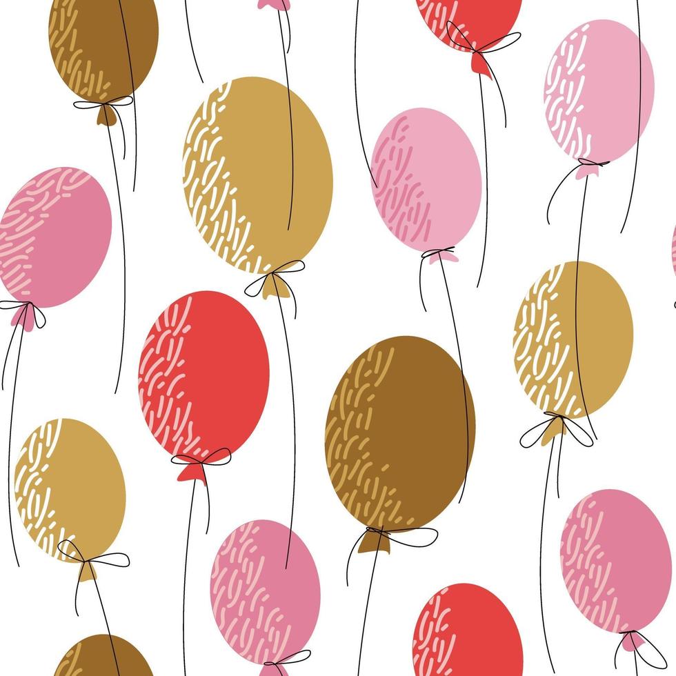 patrón sin fisuras con globos para el diseño de decoración vector