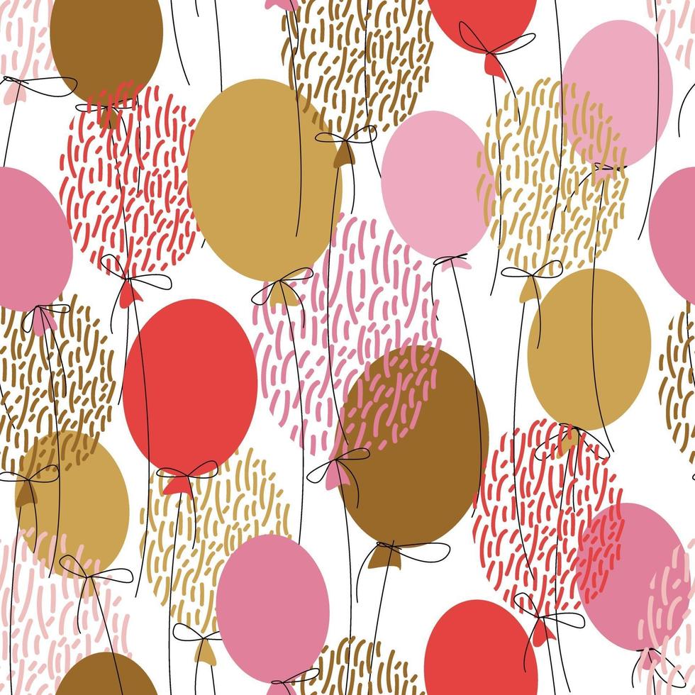 Seamless pattern with  balloons vector