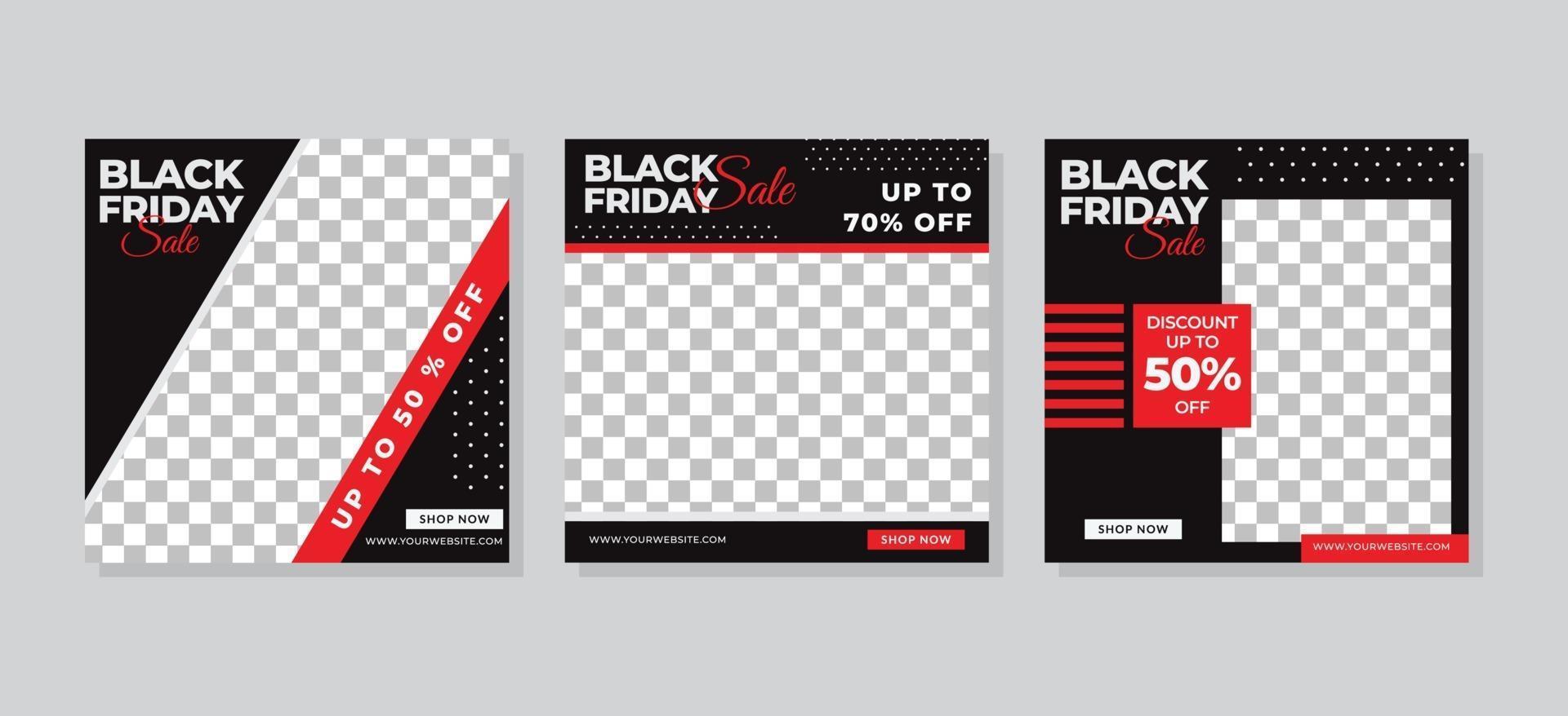 Black Friday Social Media Post template vector