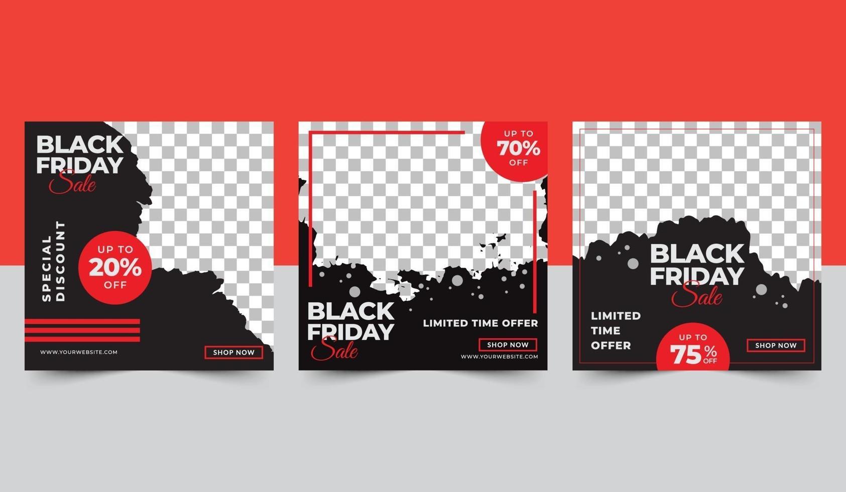 Black Friday Social Media Post template vector