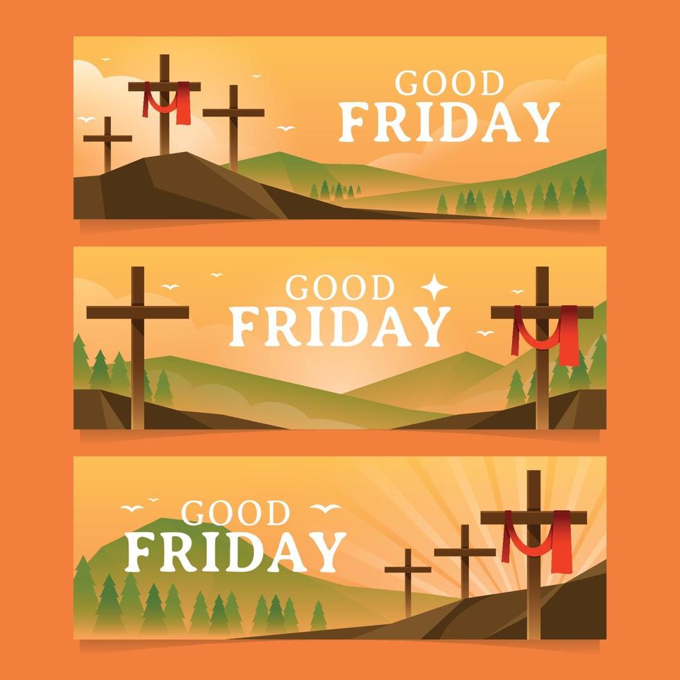 Good Friday Banners vector