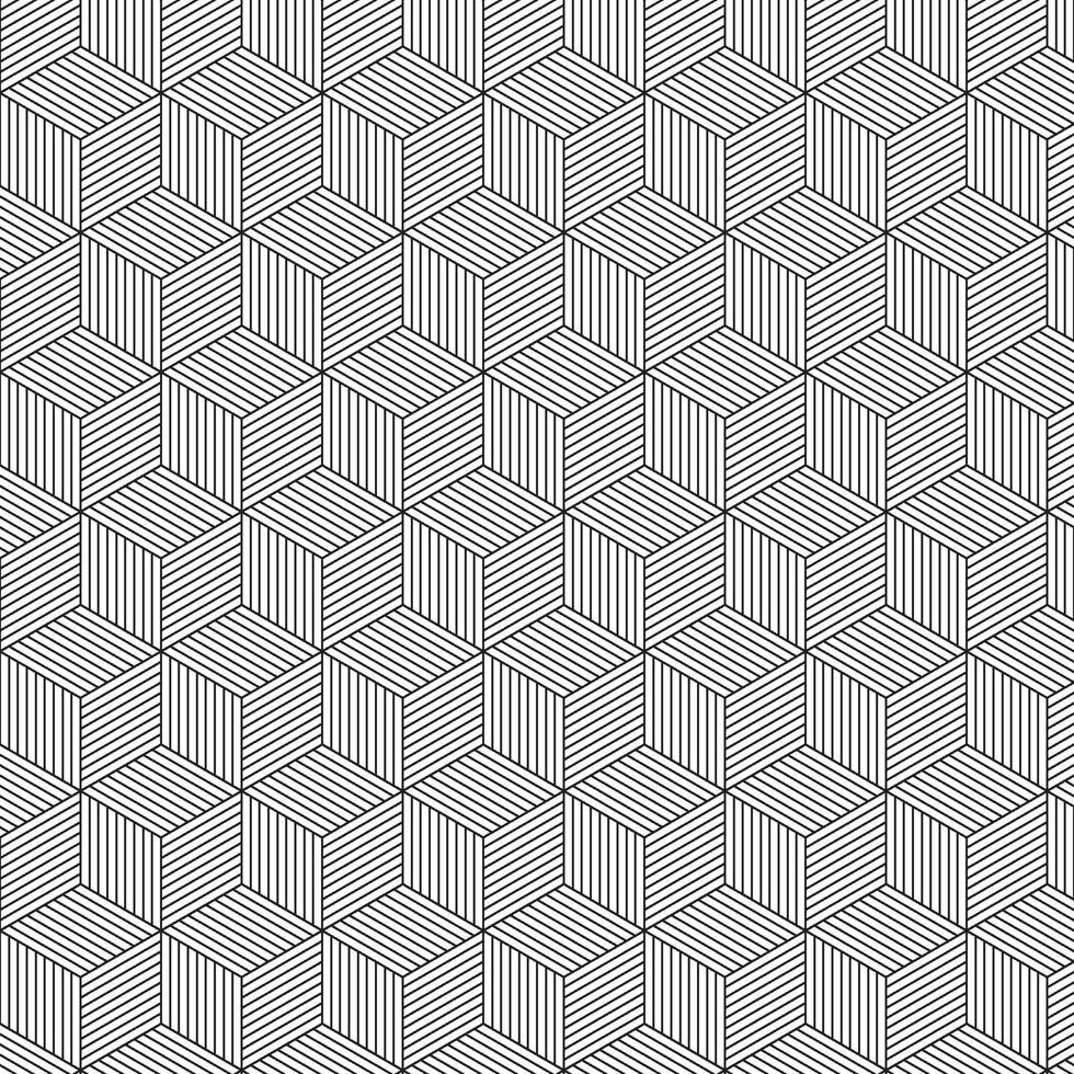 Vector pattern of cube. Cube pattern background.