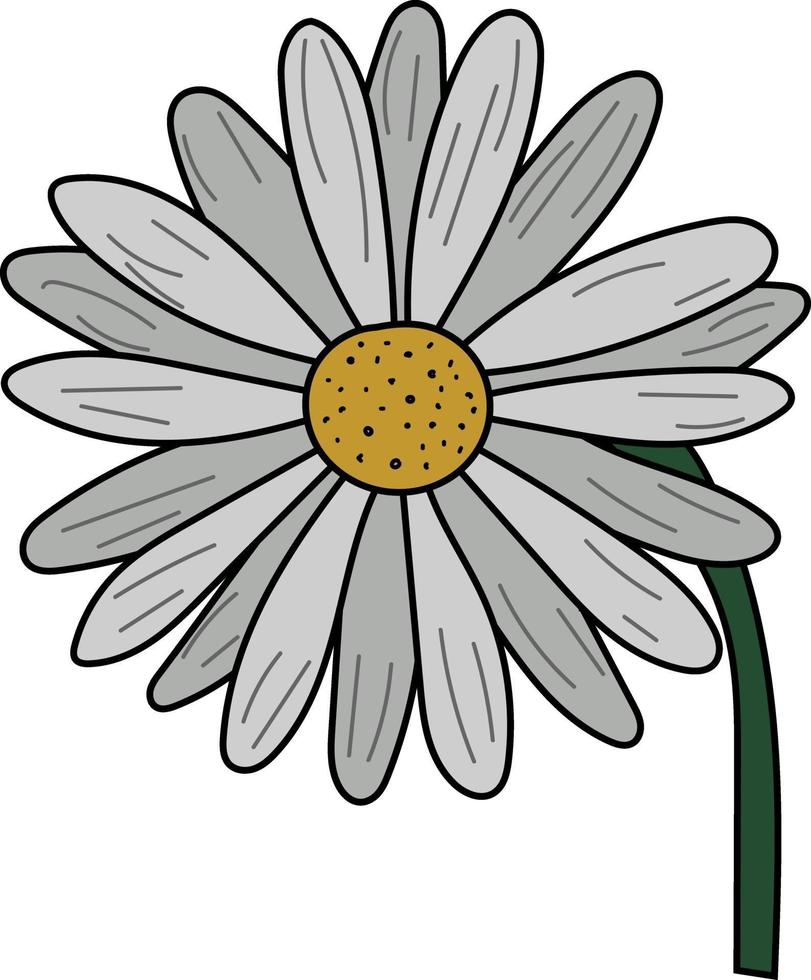 simple flat daisy flower perfect for design project vector
