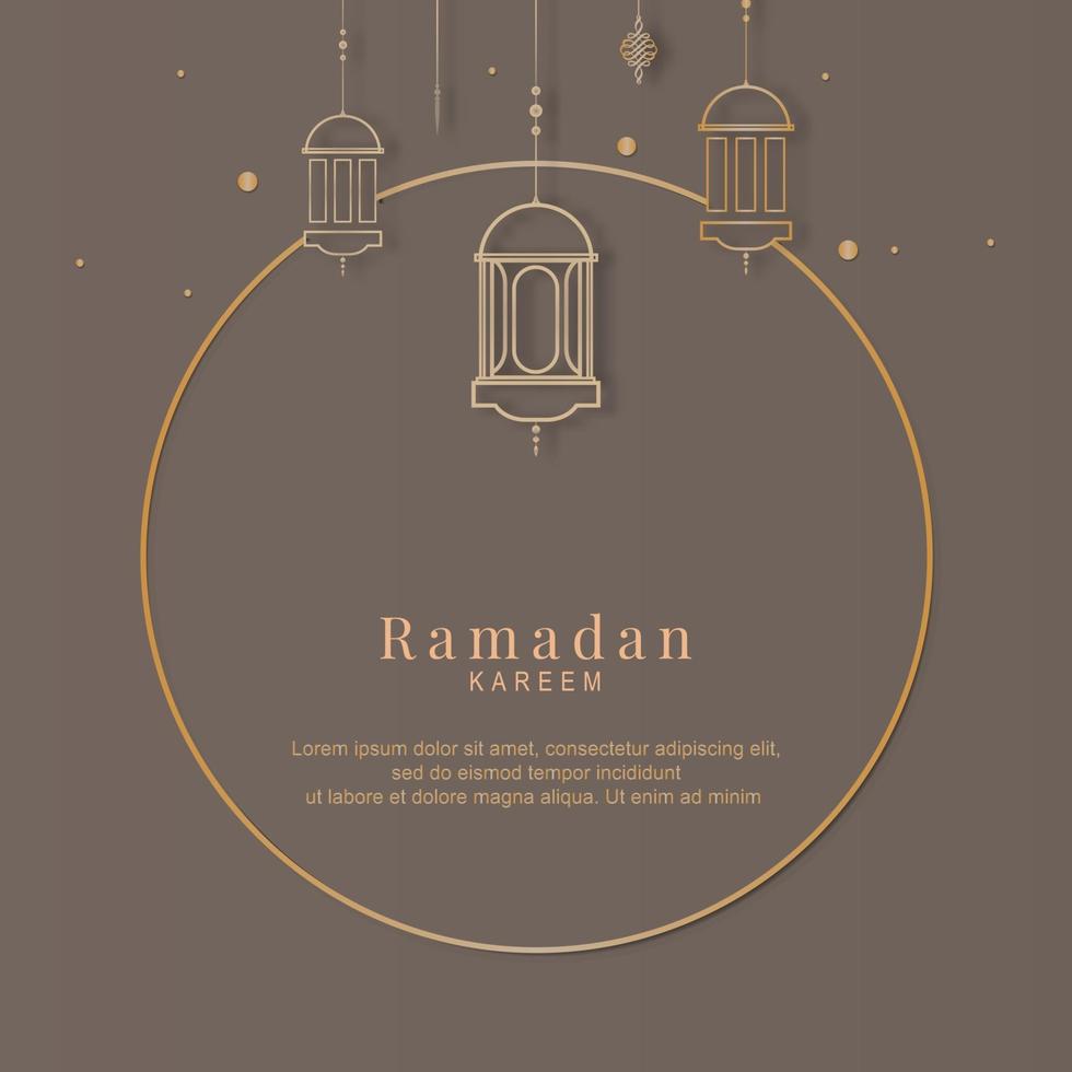 ramadan frame card vector