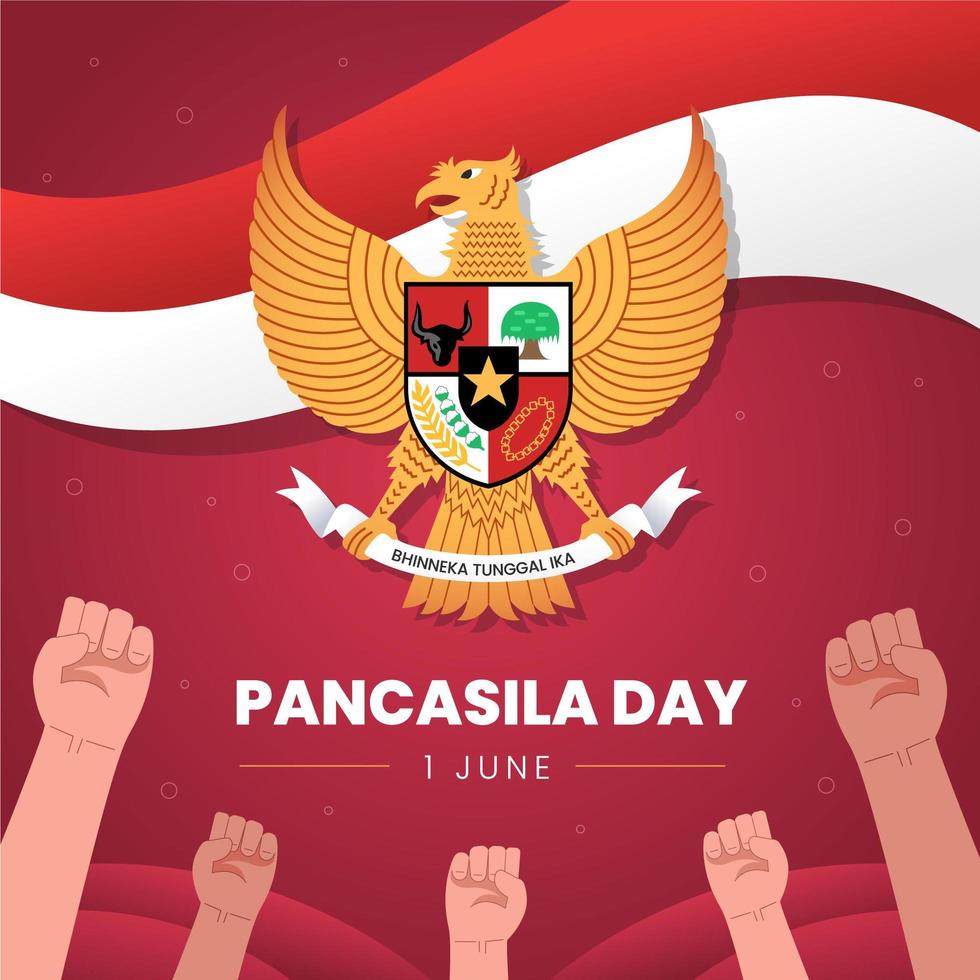 Indonesian Pancasila Day Design vector