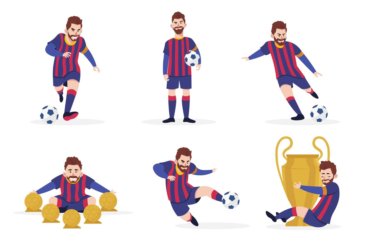 Football Player Character Collection vector