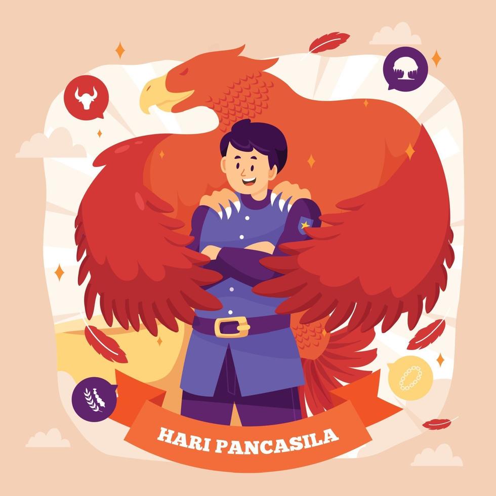 Hari Pancasila Design vector