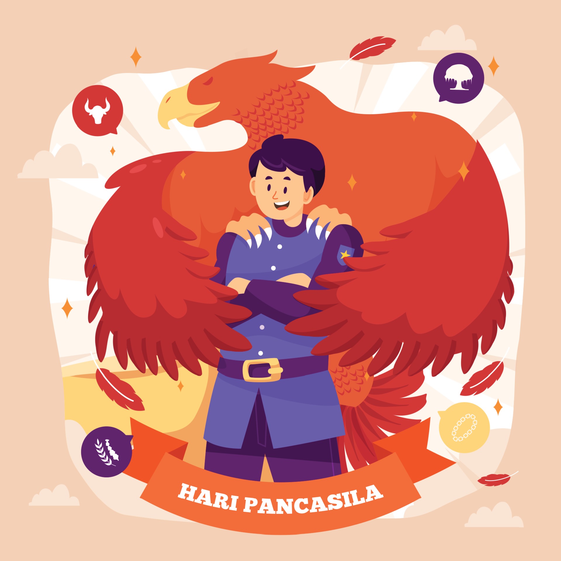 Hari Pancasila Design 2184694 Vector Art at Vecteezy