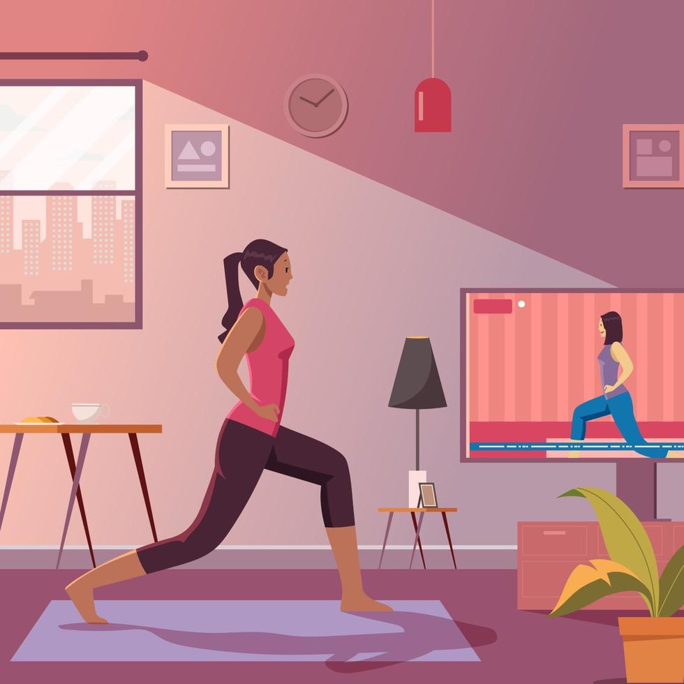 Sport Exercise At Home vector