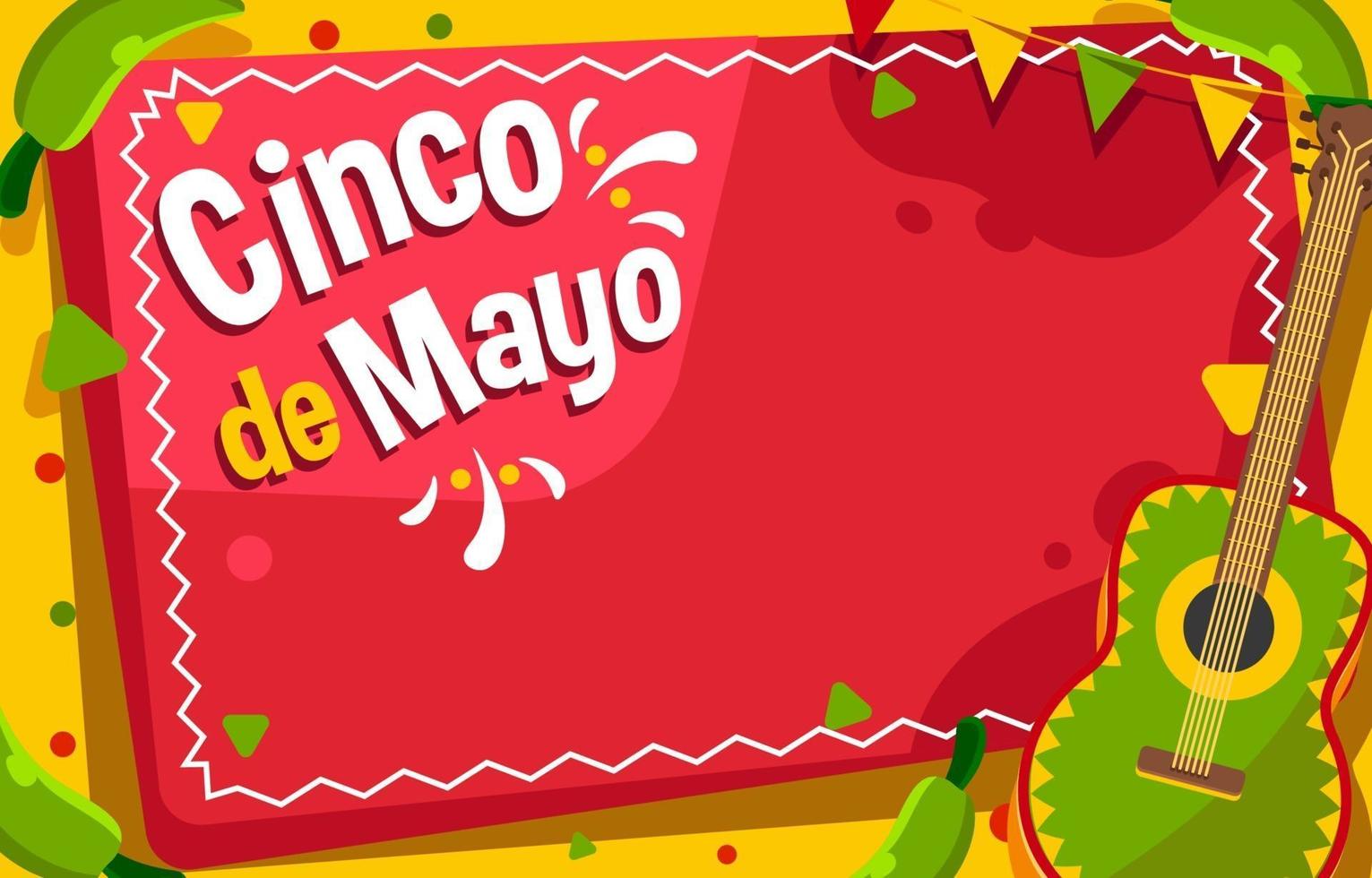 divertido fondo de celebración del cinco de mayo vector