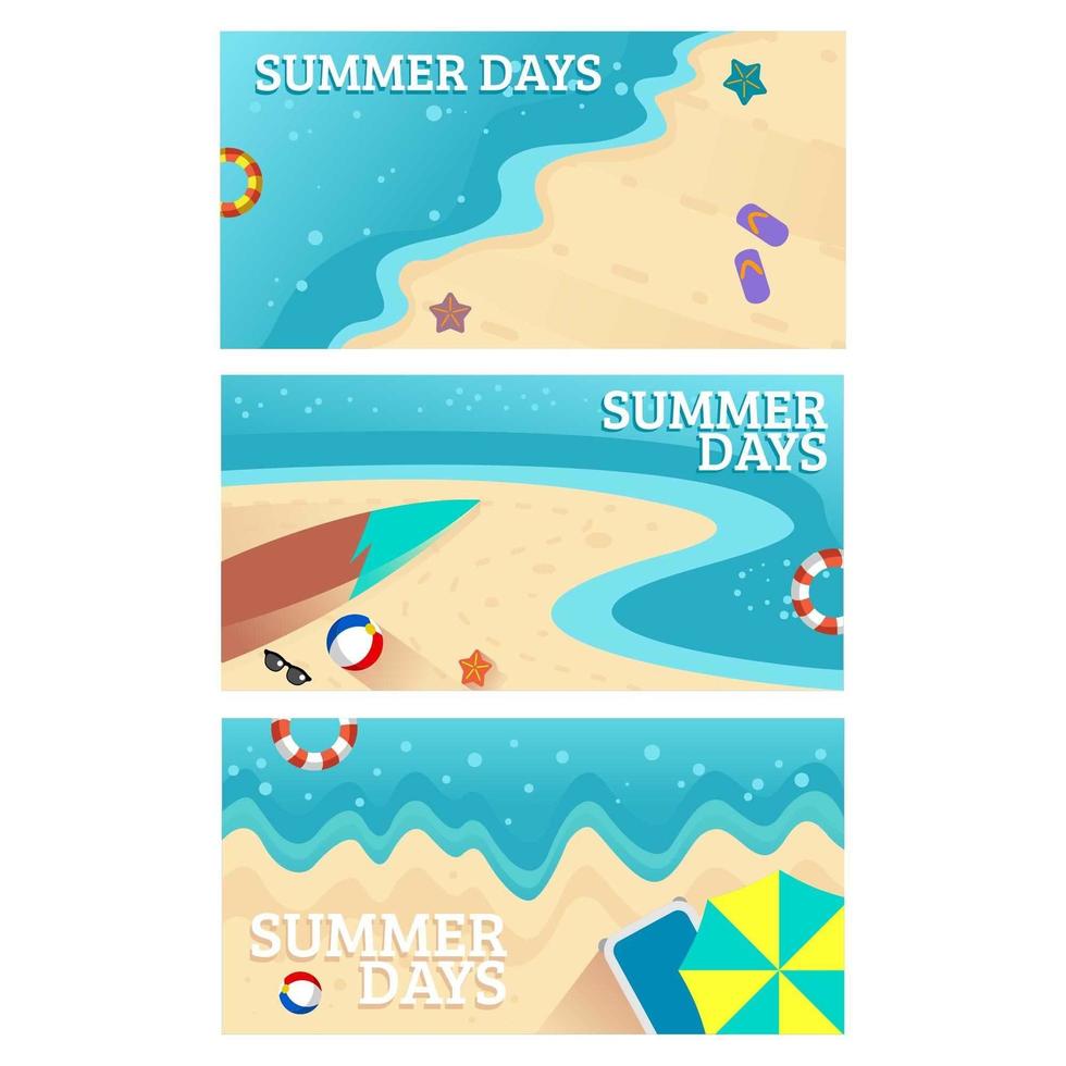 días de verano vacaciones soleadas vector