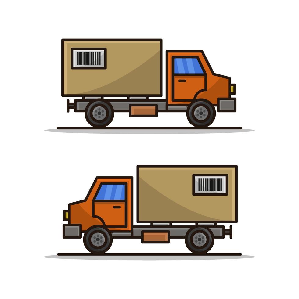 Delivery Truck On White Background vector