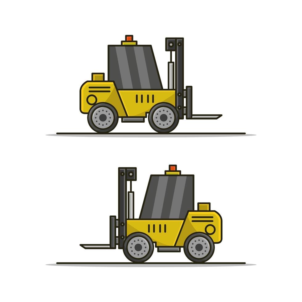 Forklift On White Background vector