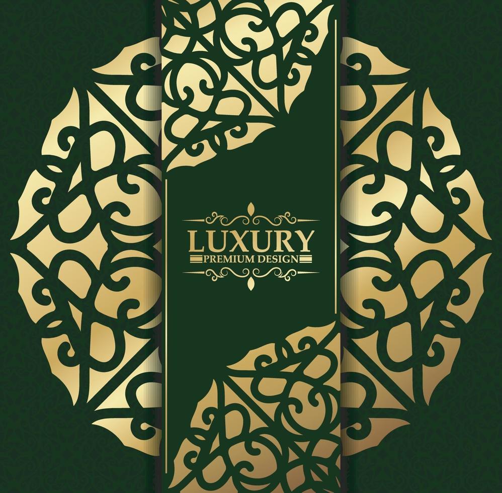 Luxury dark floral ornament background concept vector