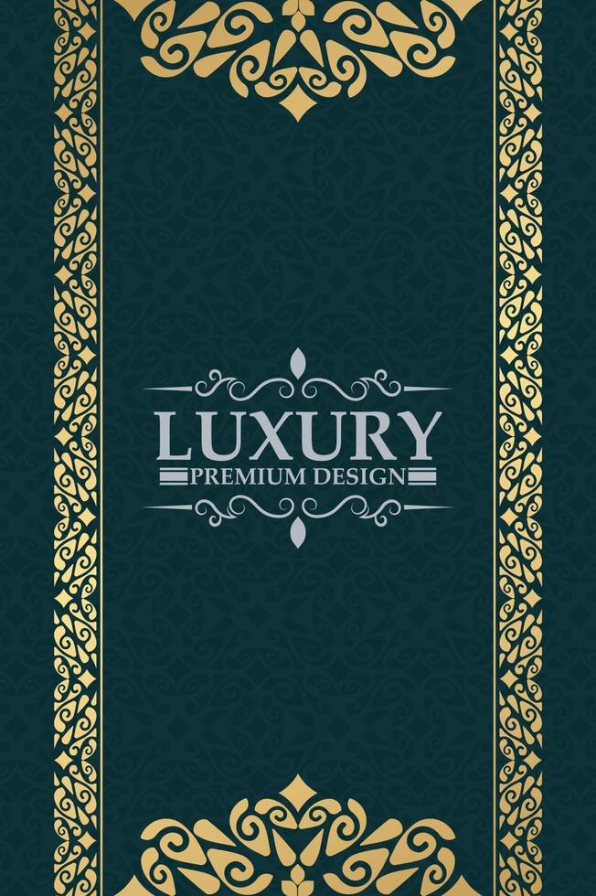 Luxury gold decorative floral frame background vector