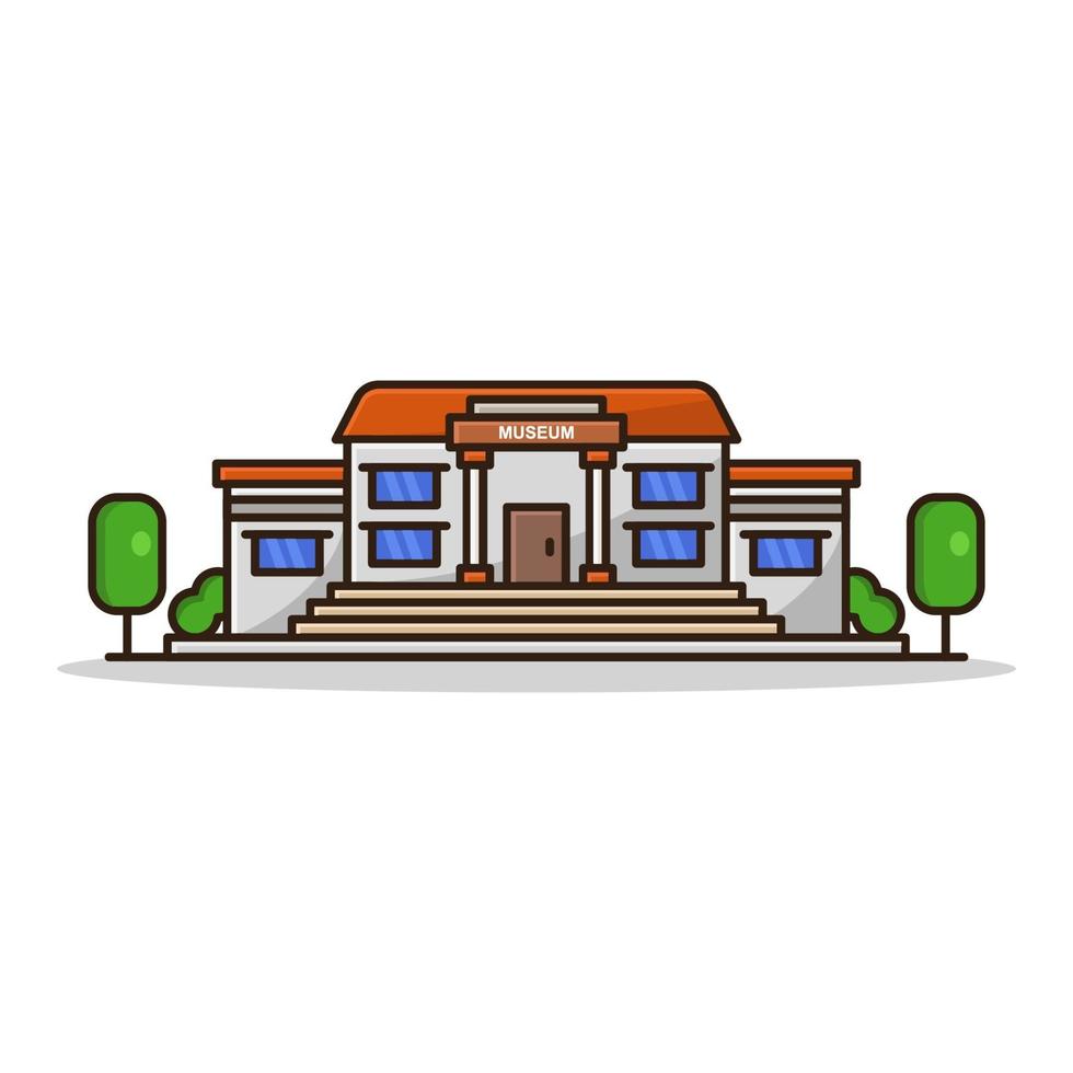 Museum On White Background vector