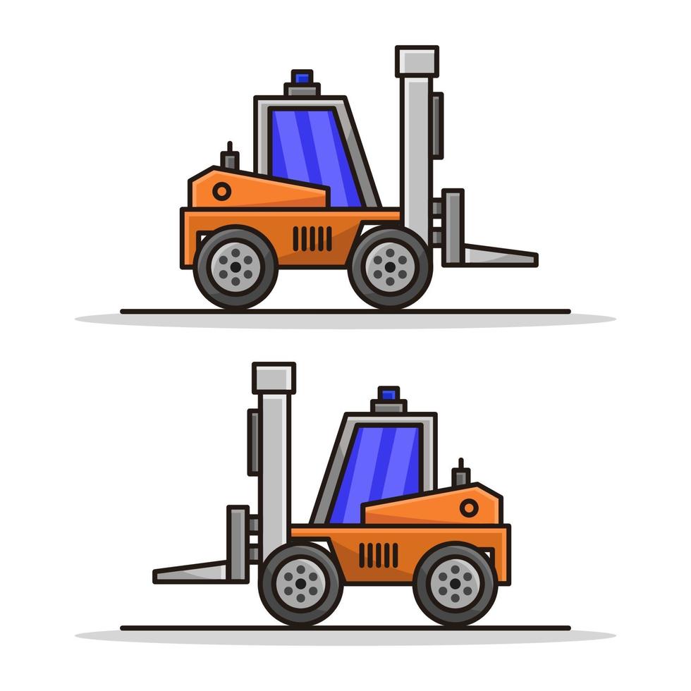 Forklift On White Background vector