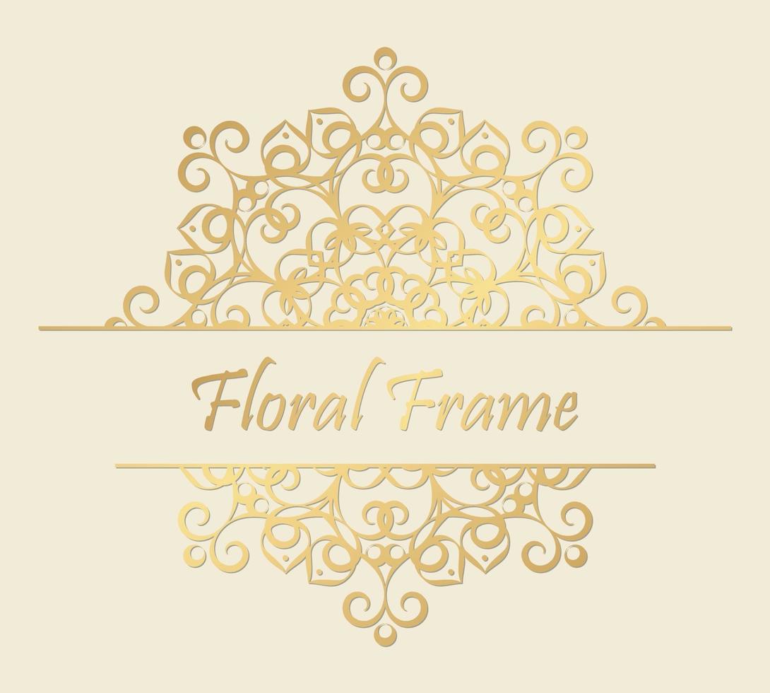 Luxury decorative floral frame background vector