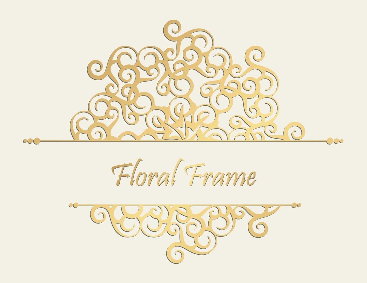 Luxury decorative floral frame background vector