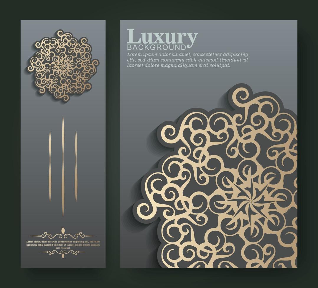 Premium mandala style cover and card vector
