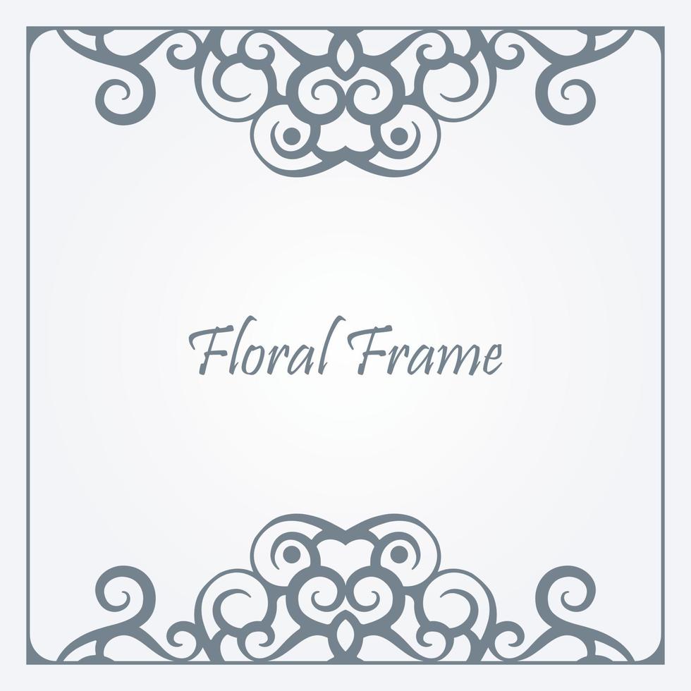 Vector decorative floral frame background