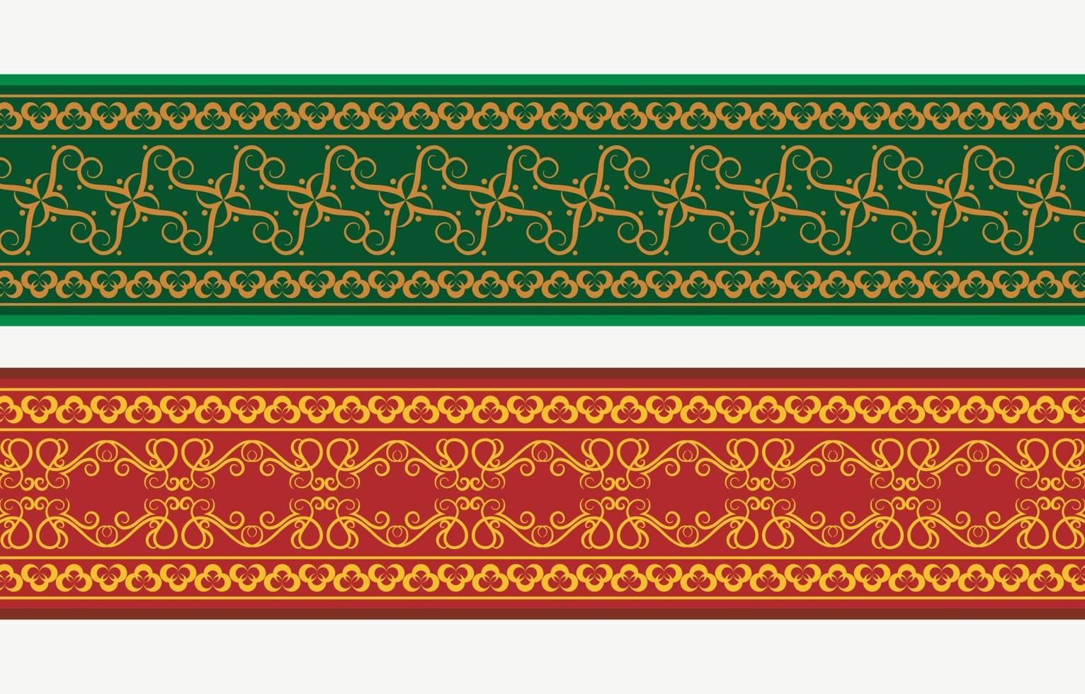 Henna banner border with colorful border vector