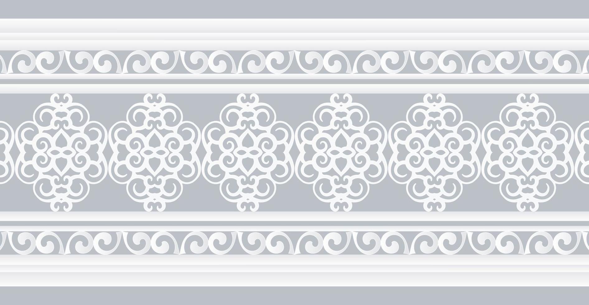 White ornamental border Design Template vector
