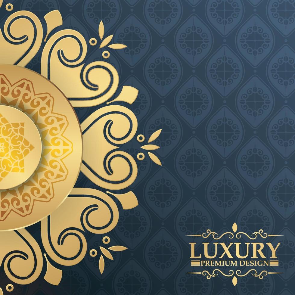 Luxury mandala background concept vector