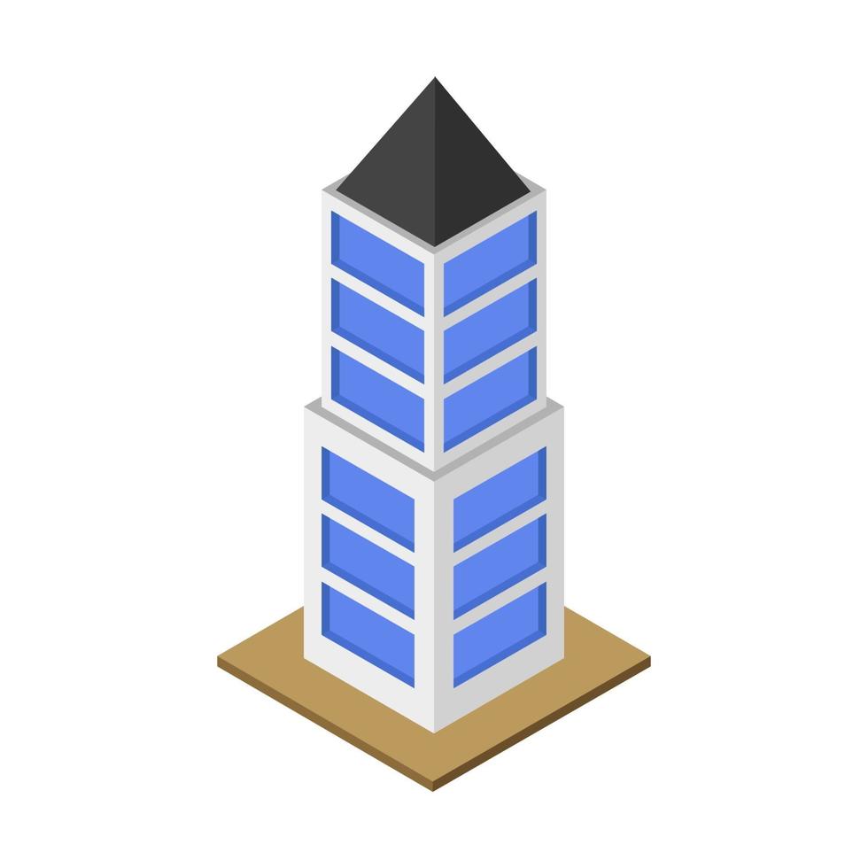 Isometric Skyscraper On White Background vector