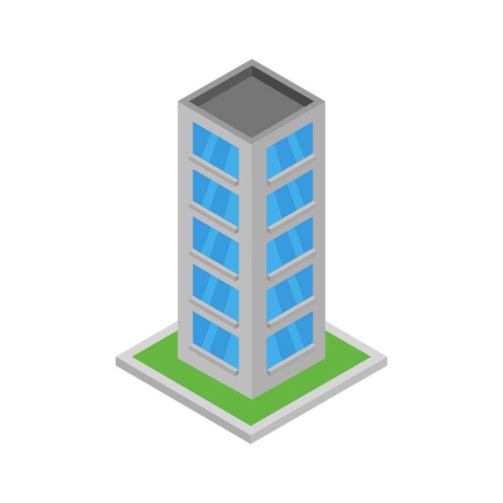 Isometric Skyscraper On White Background vector