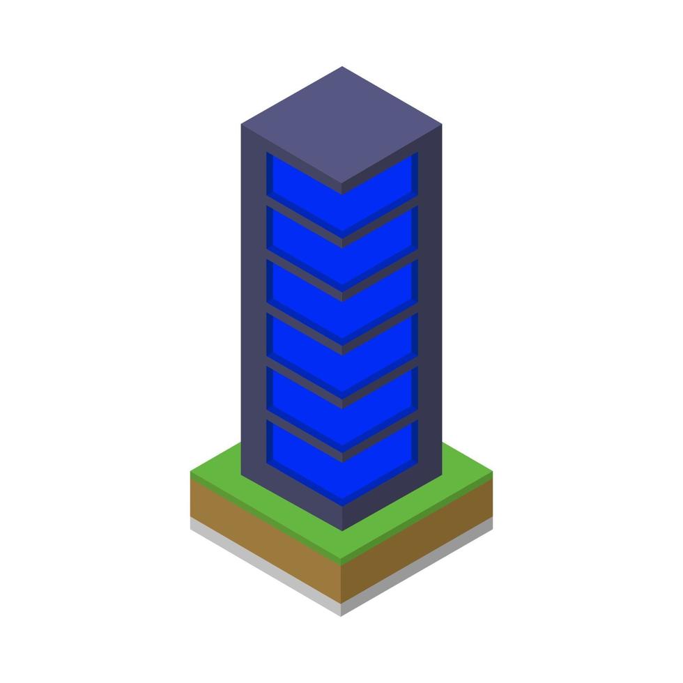 Isometric Skyscraper On White Background vector