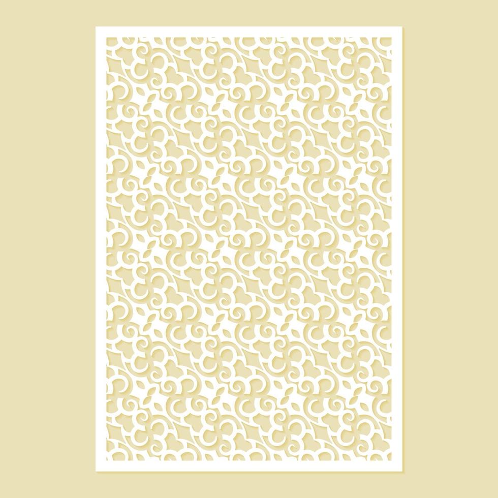 seamless die cut decorative pattern template vector