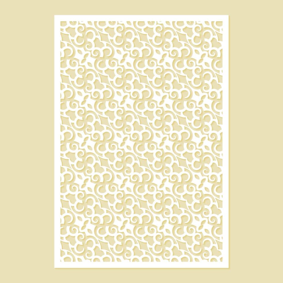 seamless die cut decorative pattern template vector