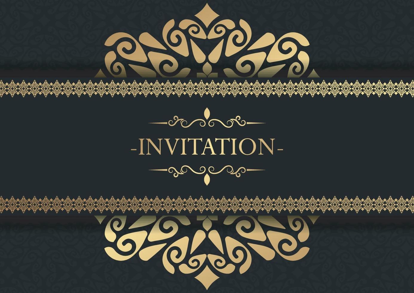 fondo elegante del diseño del marco decorativo de la invitación vector