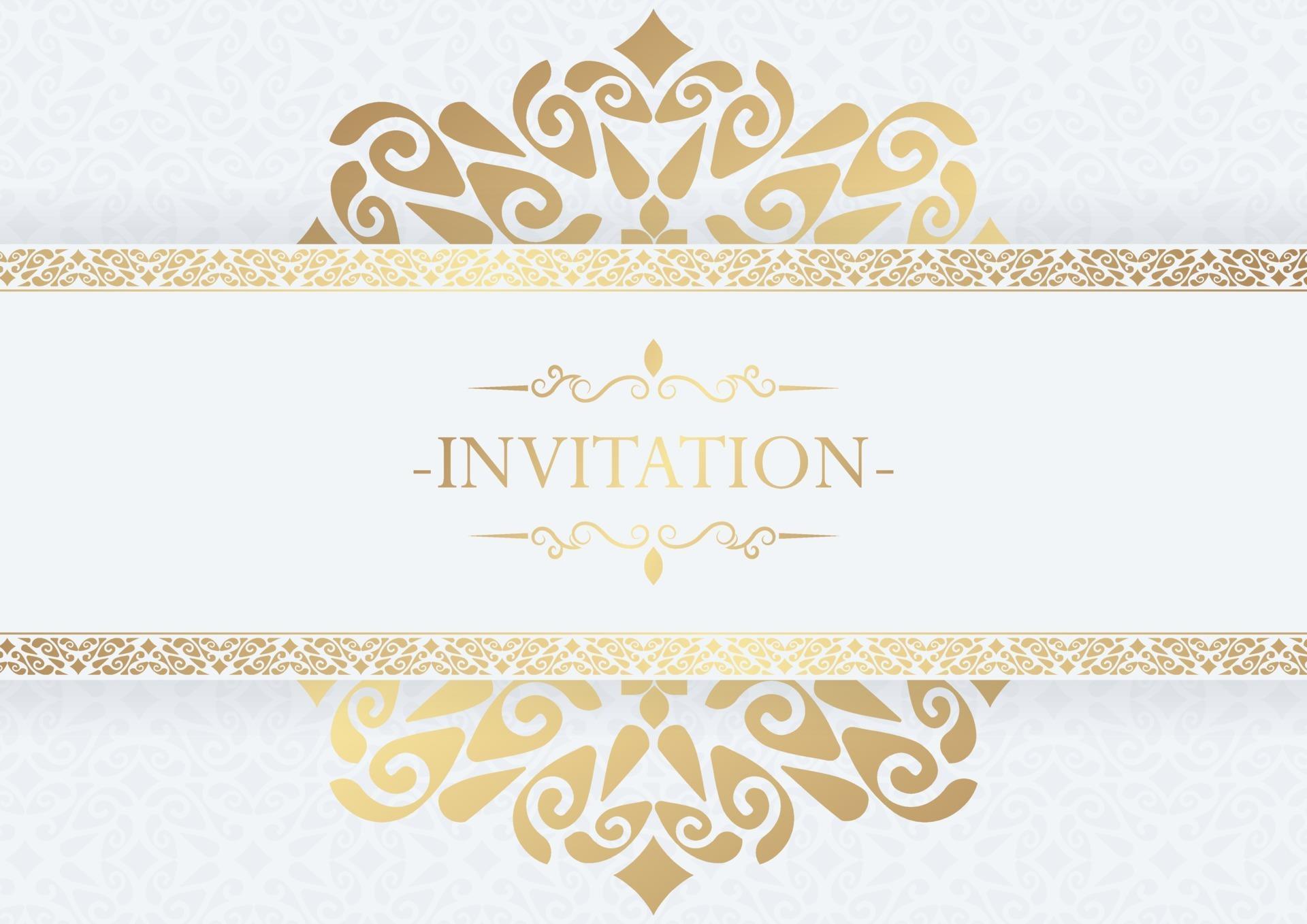 Elegant Invitation decorative frame design background 2185011 Vector