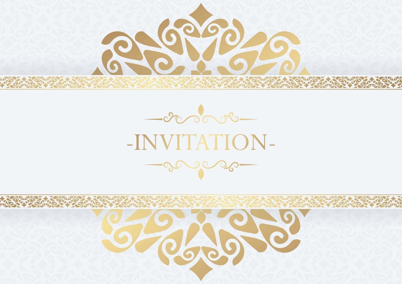 Elegant Invitation decorative frame design background vector