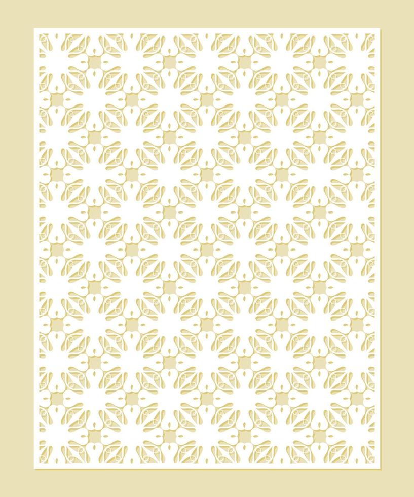 seamless die cut decorative pattern template vector