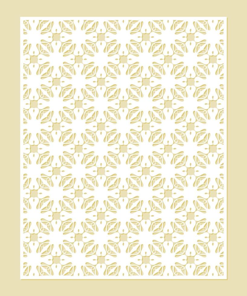 seamless die cut decorative pattern template vector