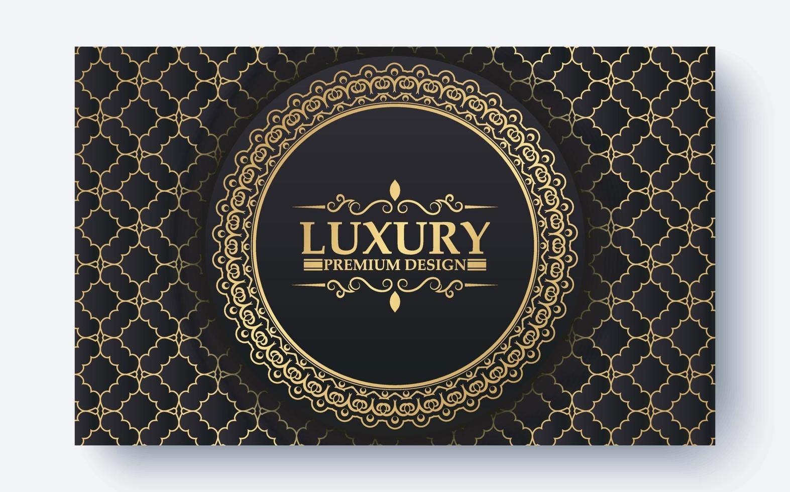 Premium Luxury circle border background concept vector