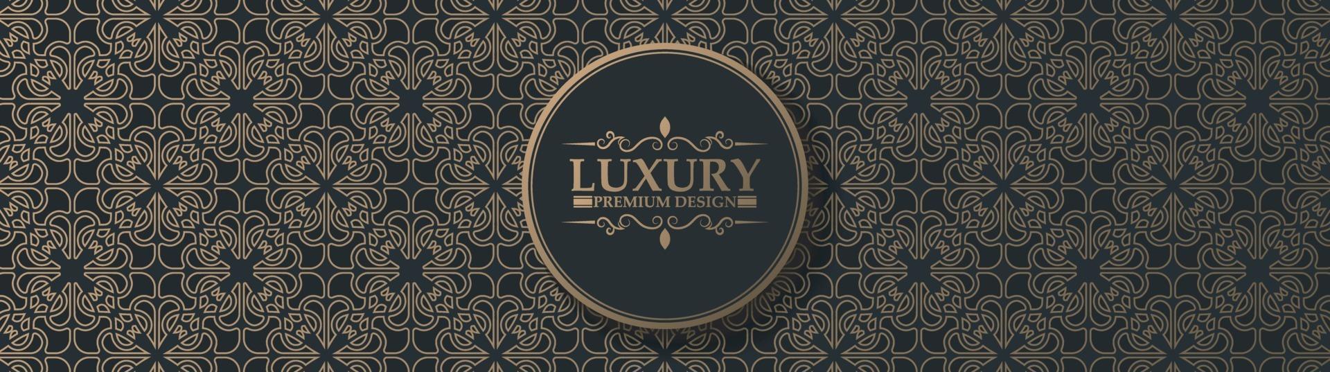 Luxury dark ornament pattern design background vector