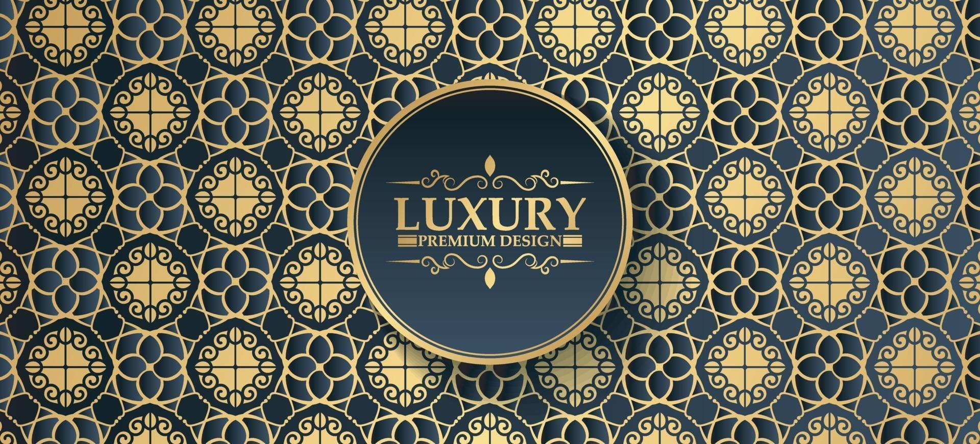 Luxury dark ornament pattern design background vector