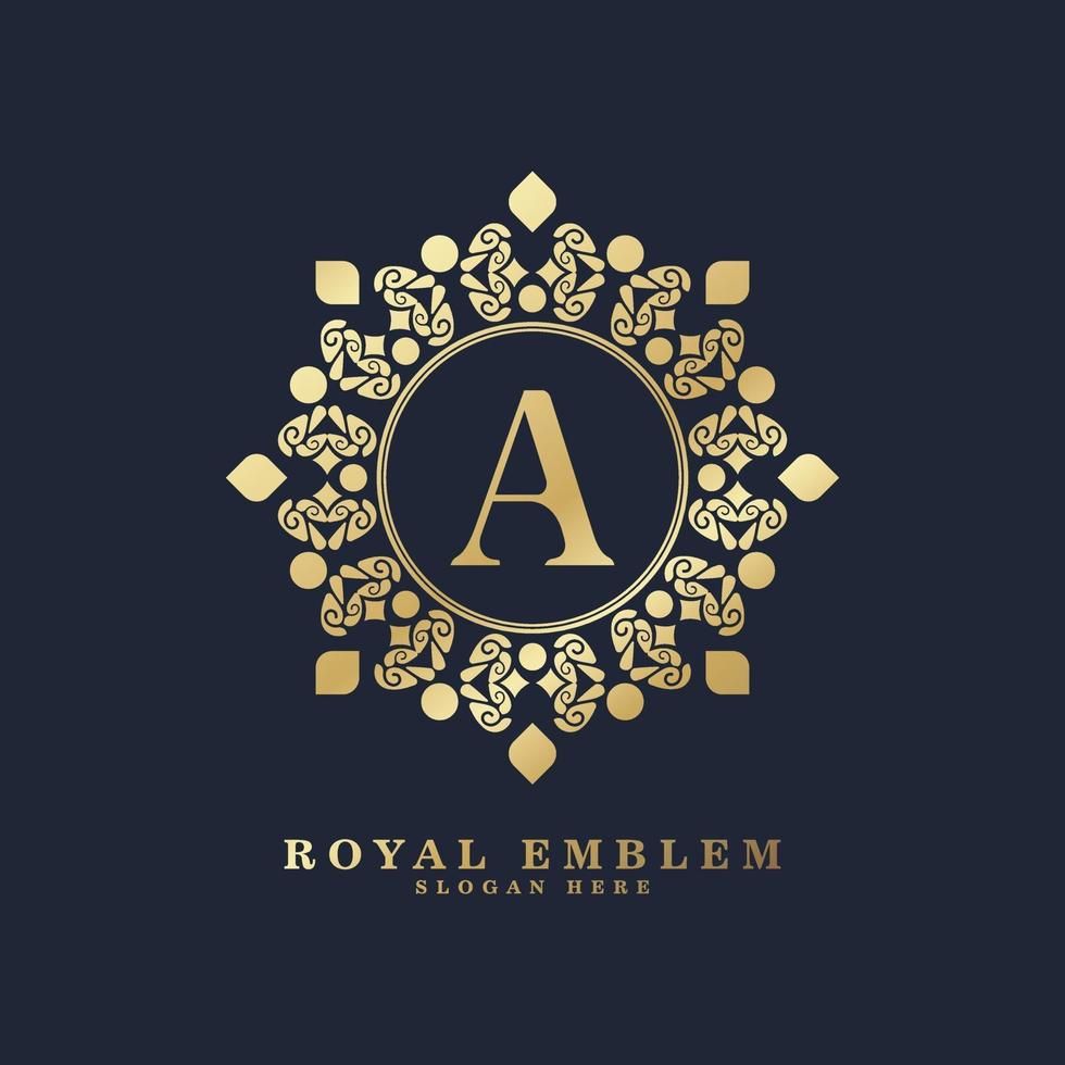 Ornamental luxury letter a logo vector